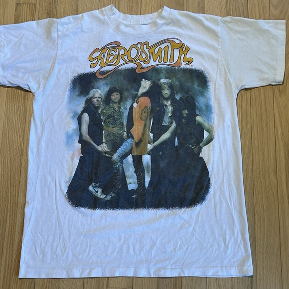 Other - Vtg 80s AEROSMITH PERMANENT VACATION TOUR T-SHIRT Walk This Way MEN SZ One Size